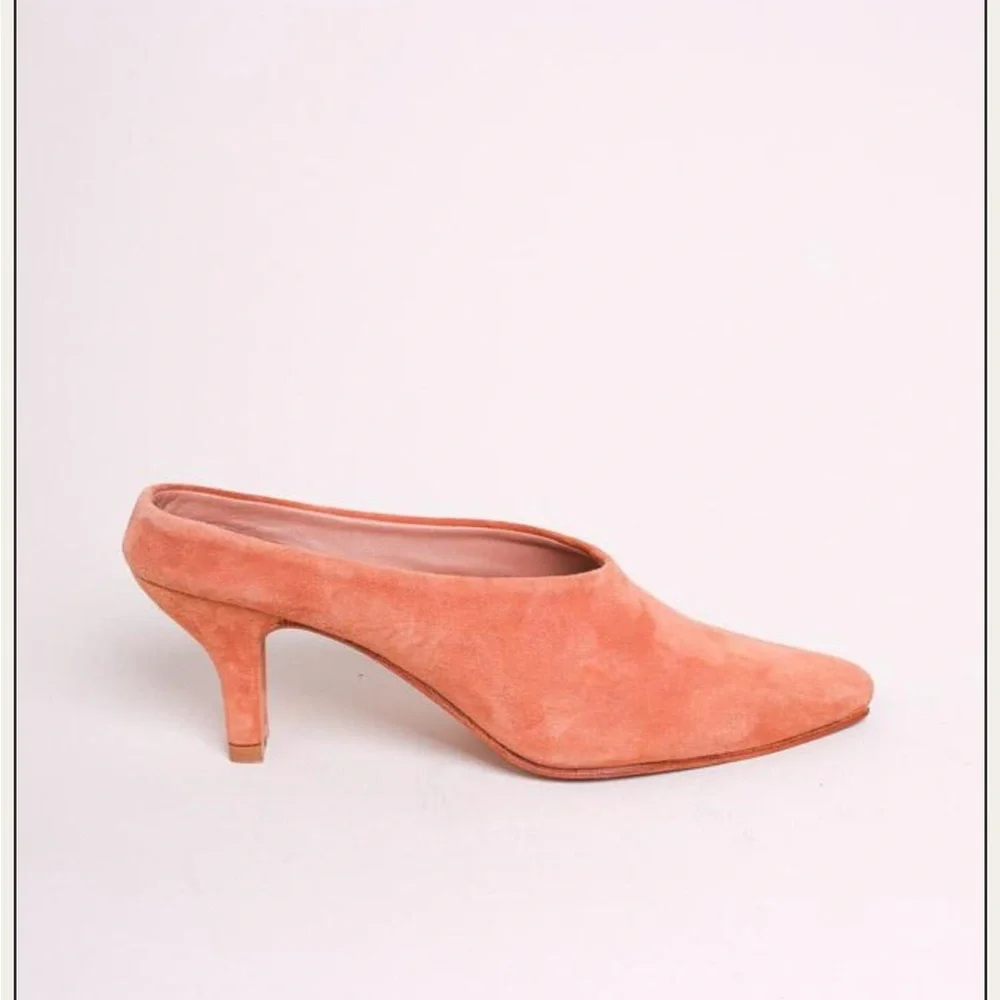 Rachel Comey Peach Suede Alder Mules Pumps - Picture 3 of 14